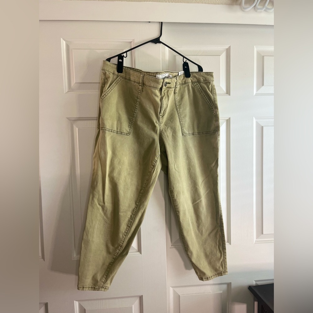Item 090: EUC Torrid Skinny Light Green Utility/Cargo Pants (Size 24)